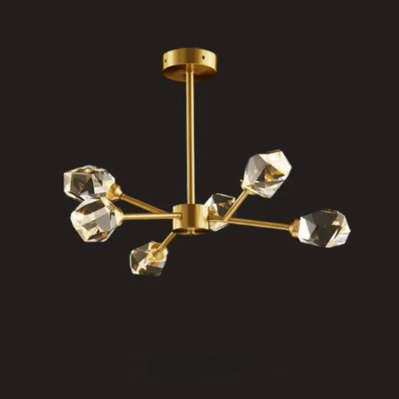 Lustre moderne pampilles cristal design villa