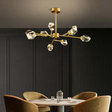 Lustre moderne pampilles cristal design villa