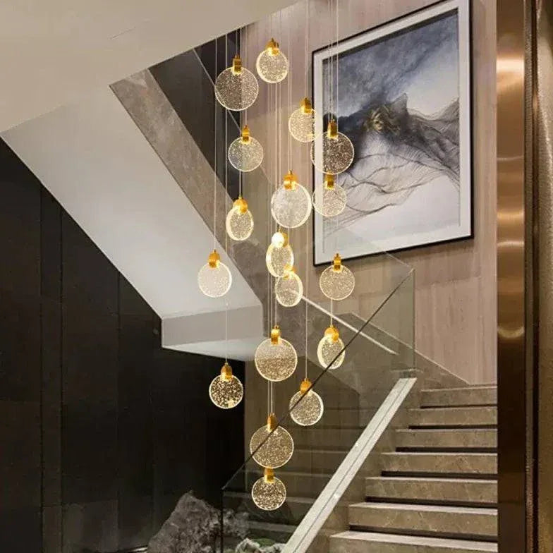 Lustre D'Escalier En Cristal Moderne - Clowas.fr