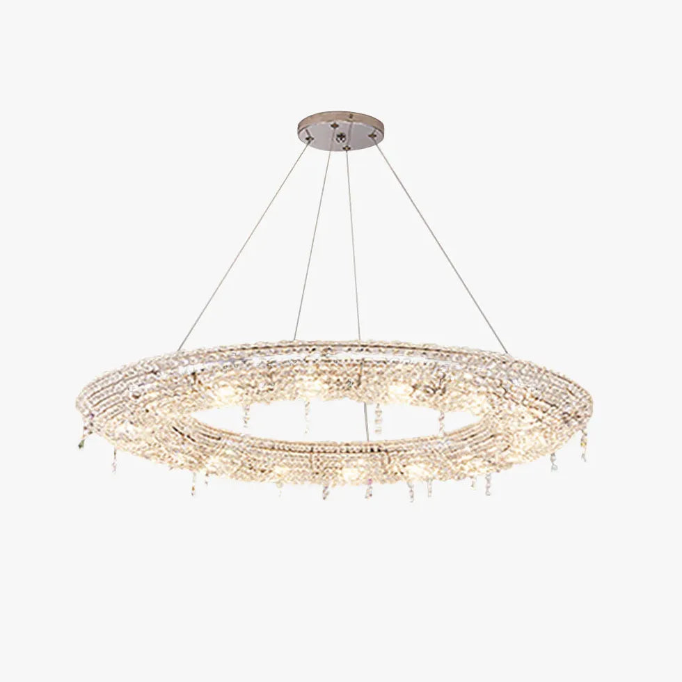 Circular Crystal Living Room Pendant Light