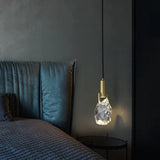 Lustre pampilles cristal moderne chambre