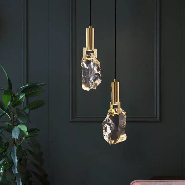 Lustre pampilles cristal moderne chambre