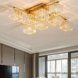 Plafonnier Laiton Design Cristal Moderne Élégant - Clowas.fr