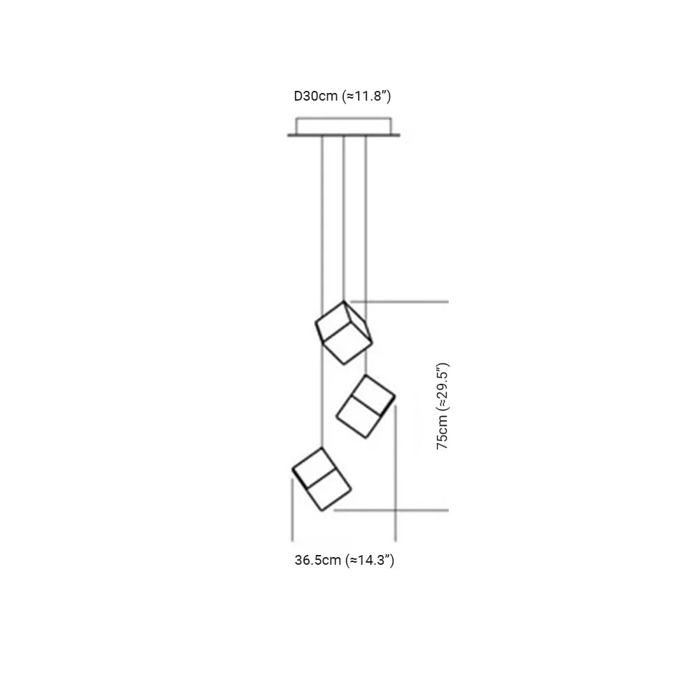 Suspension couloir entrée design loft luxueux