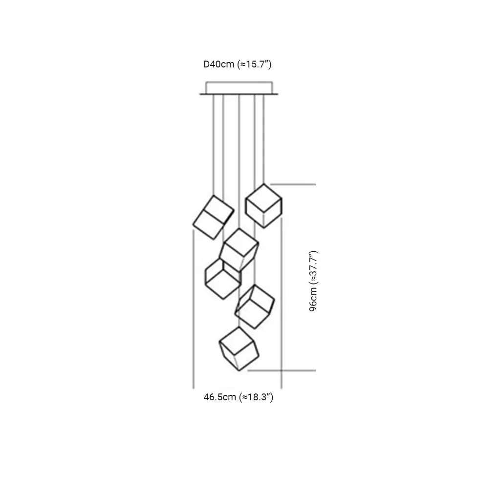 Suspension couloir entrée design loft luxueux