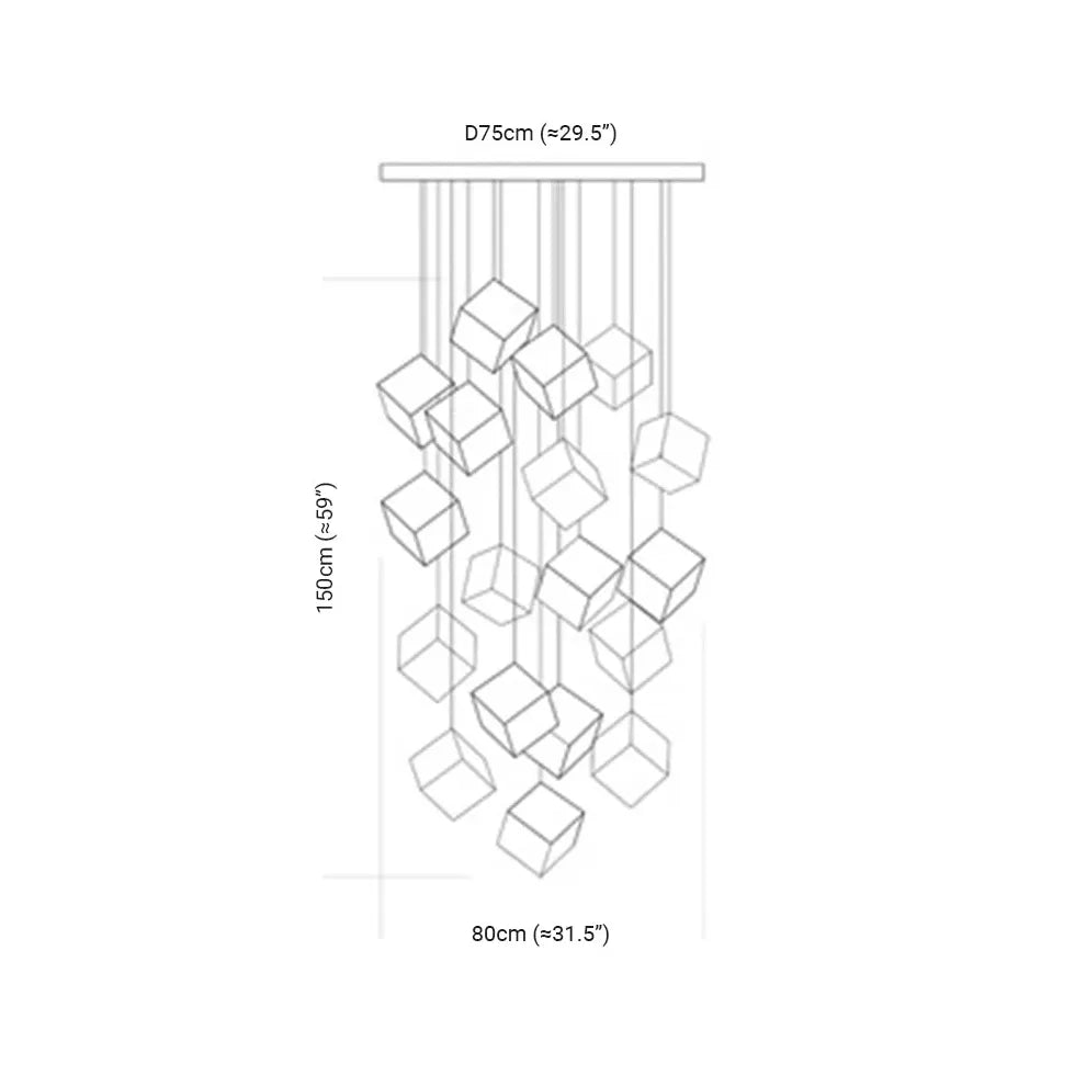 Suspension couloir entrée design loft luxueux