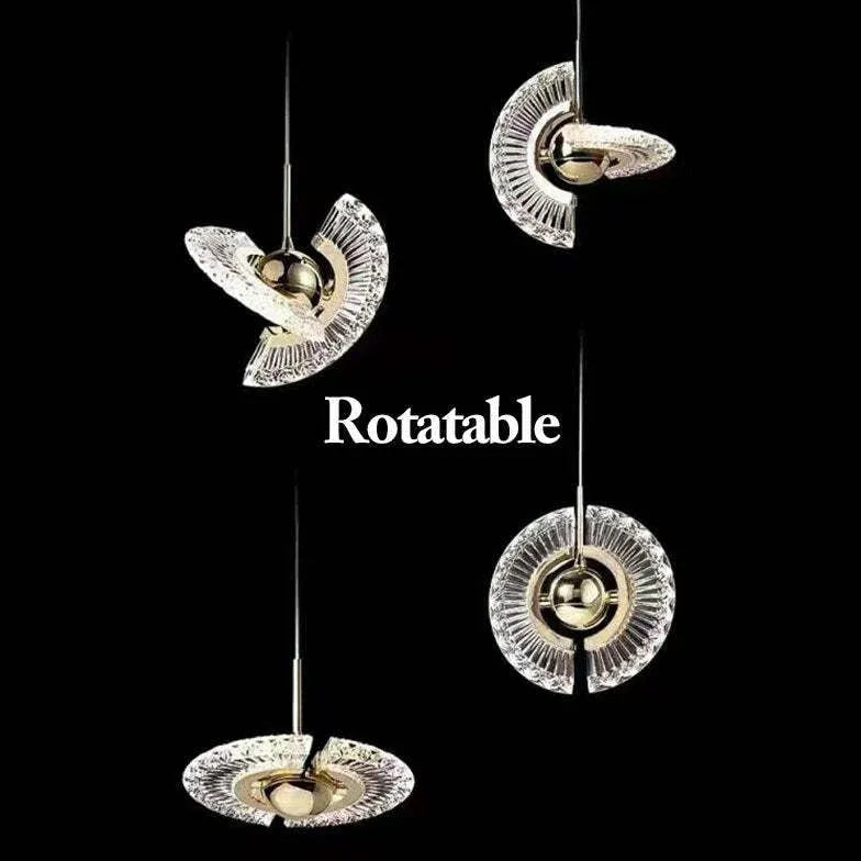 Angel Wings Shaped Crystal Pendant Light