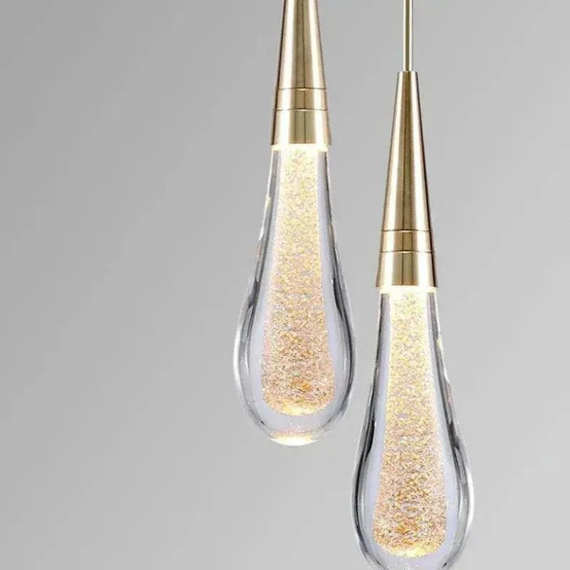 Suspension Cristal Goutte d'Eau Créative pour Chevet