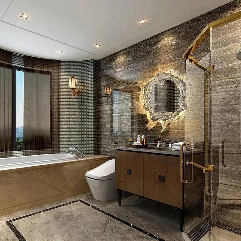 Miroir Moderne À Vagues Pour Salle De Bain - Clowas.fr