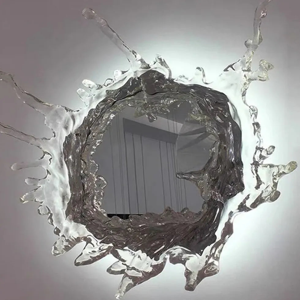 Miroir moderne à vagues pour salle de bain