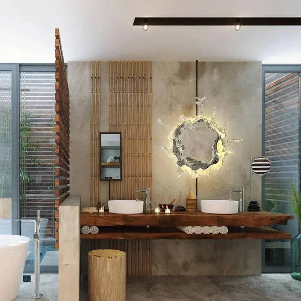 Miroir Moderne À Vagues Pour Salle De Bain - Clowas.fr