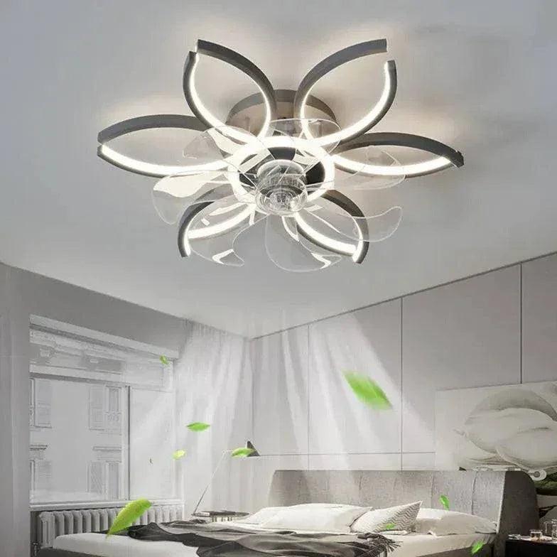 Plafonnier À Ventilateur Intelligent À Led De Conception Nordique - Clowas.fr