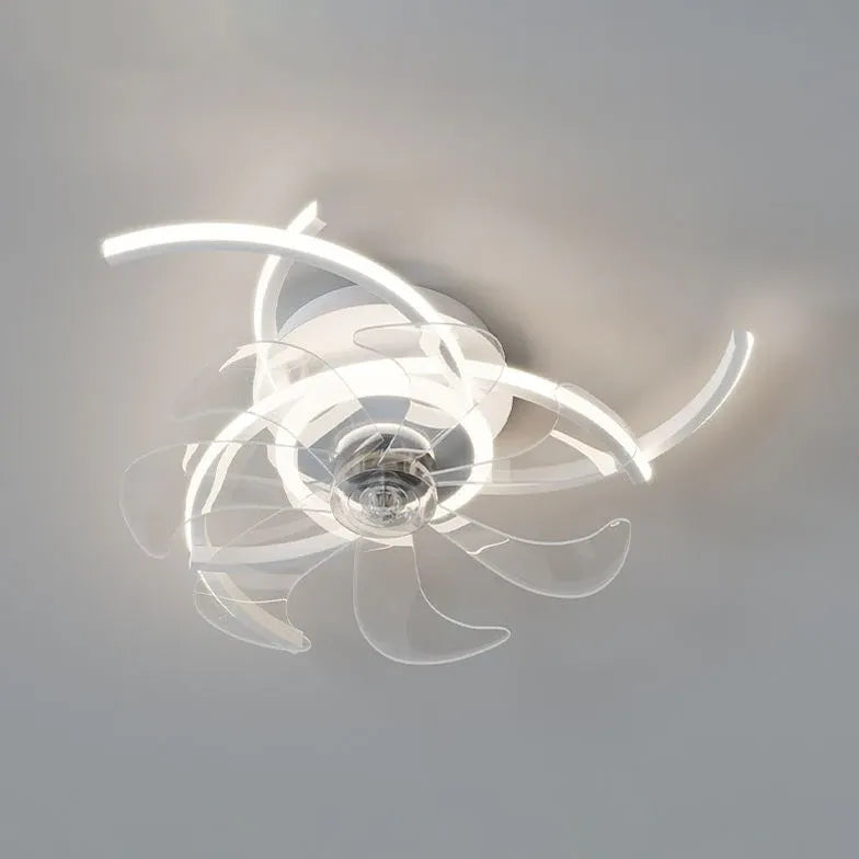 Plafonnier à ventilateur intelligent à LED de conception nordique