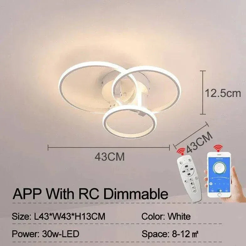 Le Conception De La Bague Led Pendant Moderne - Clowas.fr