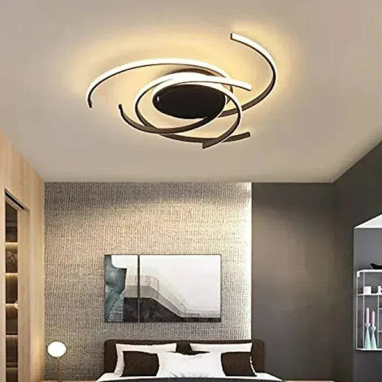Plafonnier Design Demi-Anneau Pour Chambre À Coucher - Clowas.fr