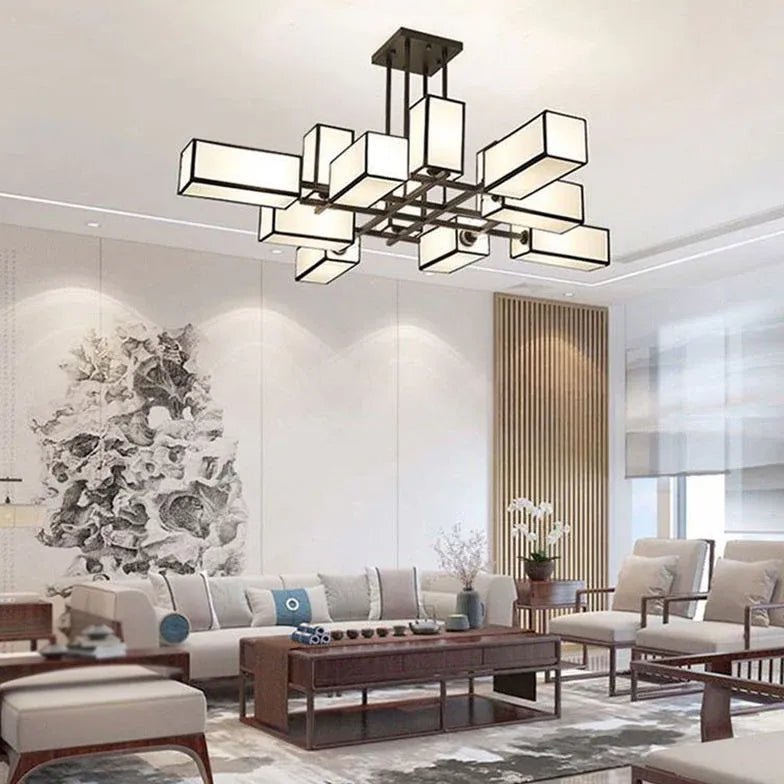 Multiple Rectangular Modern Living Room Pendant Lights