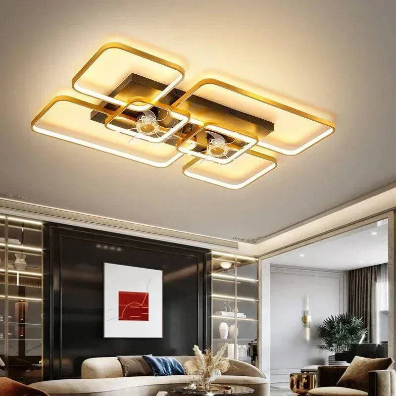 Plafonnier Design Moderne Avec Ventilateur - Clowas.fr