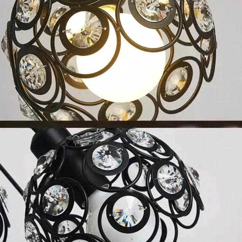 Acrylic Multi-Head Unique Sphere Pendant Light