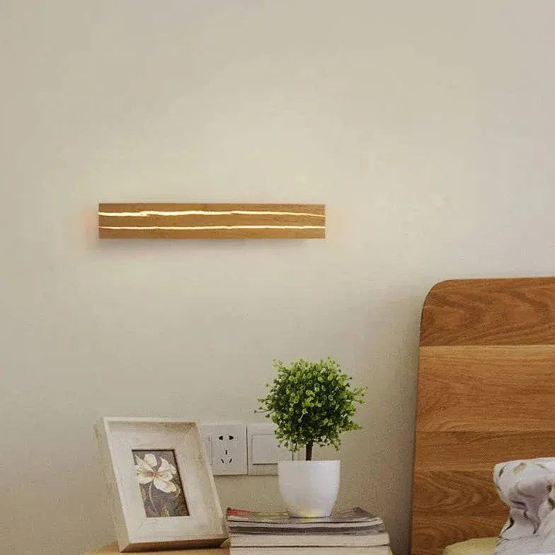 Applique Murale Tube Bois Rotatif Moderne - Clowas.fr