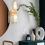 Brushed Brass Wall Light Glass