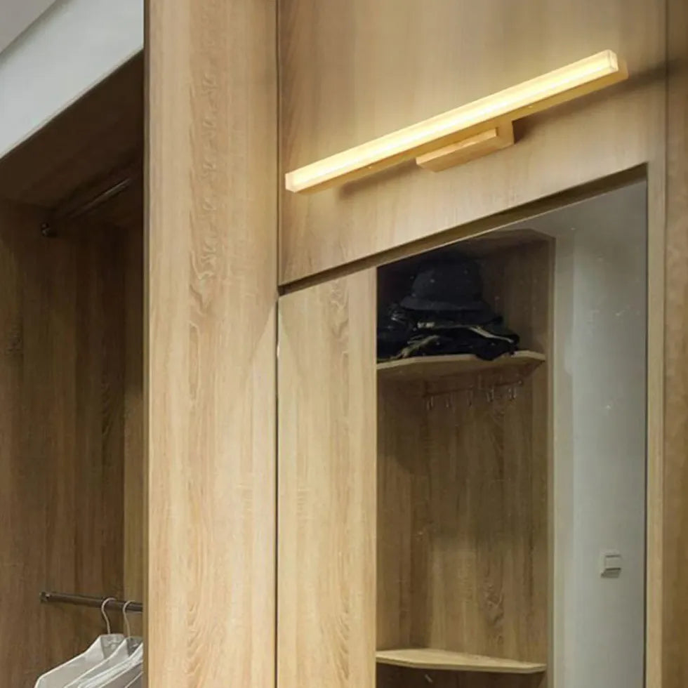 Lumières de miroir en bois à LED linéaire