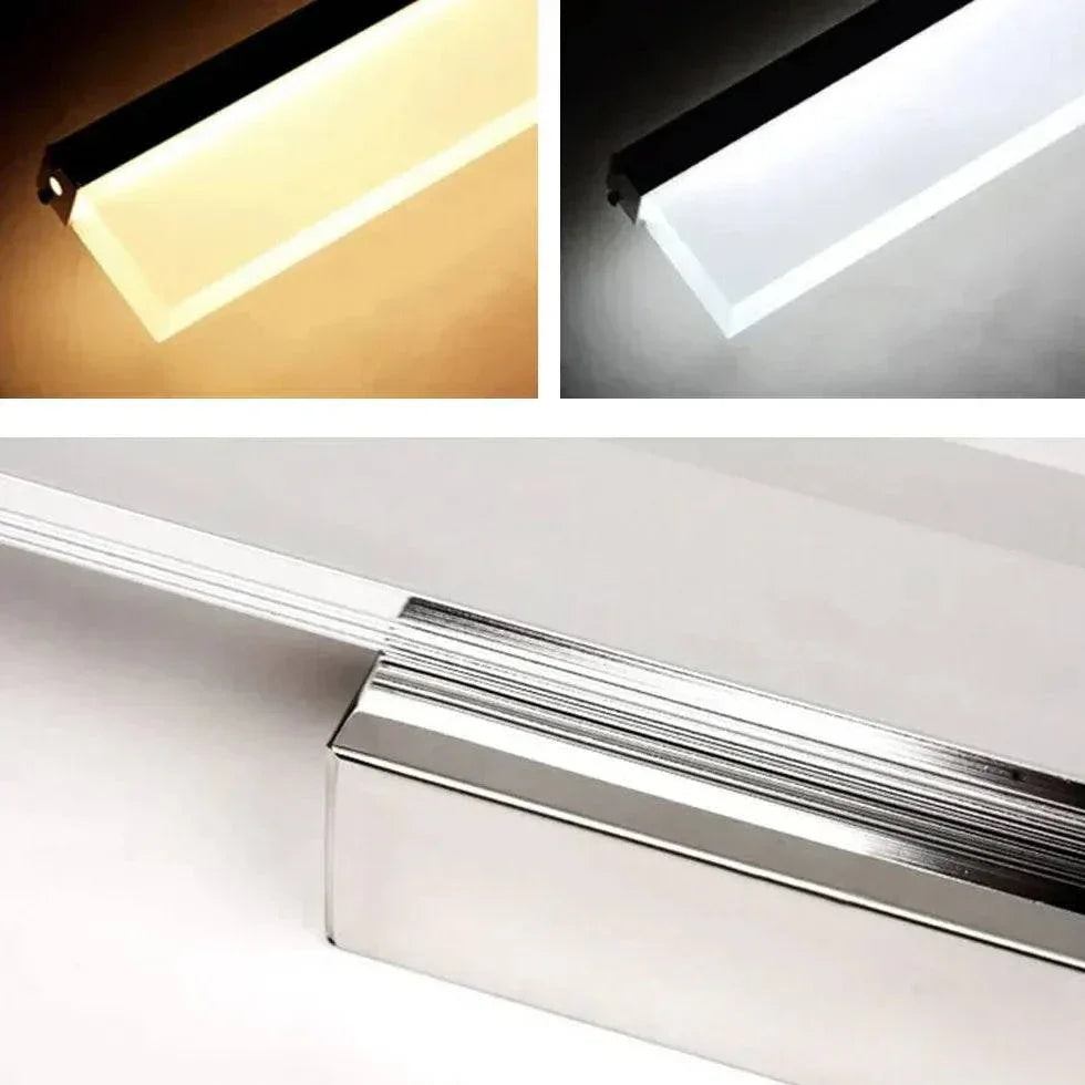 Lampe De Miroir De Salle De Bain À Led En Acier Argenté - Clowas.fr