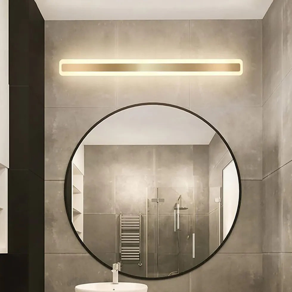 Gold Flush Led Bathroom Mirror Lights