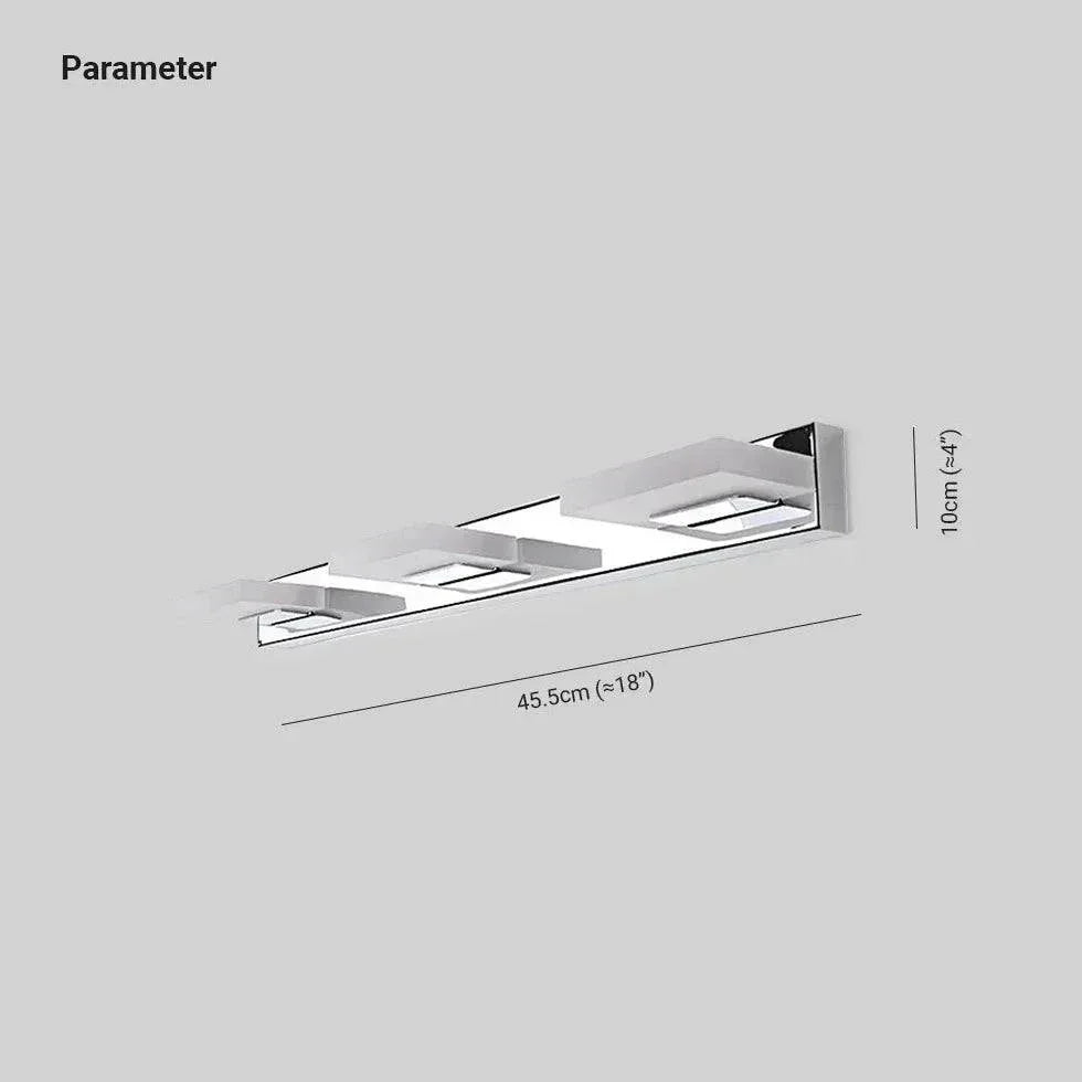 Applique Murale Led Carrée Pour Salle De Bain À Intensité Variable - Clowas.fr
