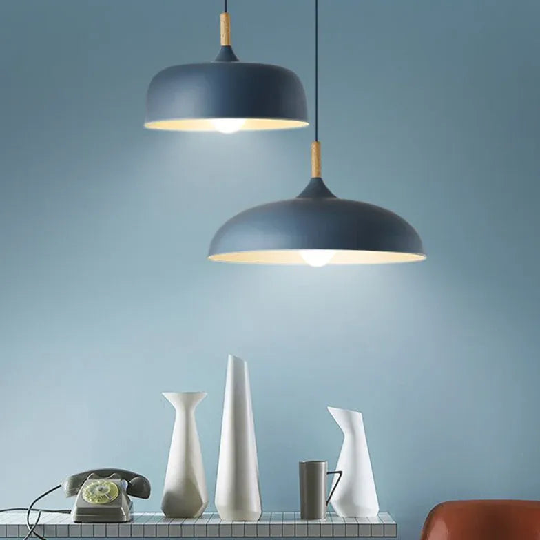 Lustre rond plat design moderne nordique