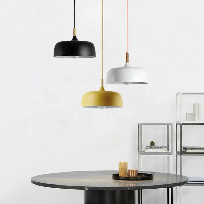 Lustre rond plat design moderne nordique