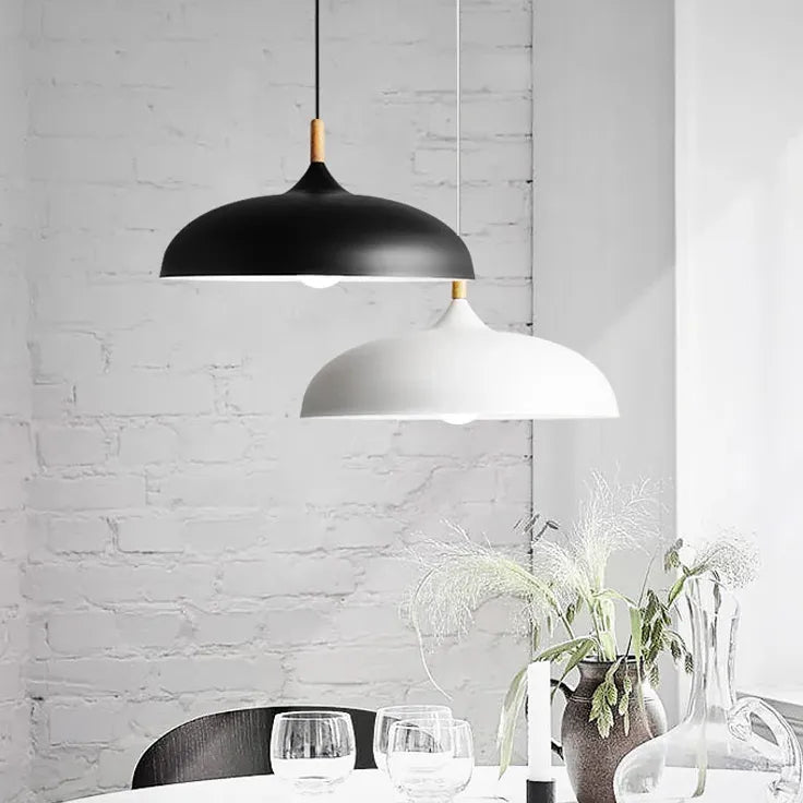 Lustre rond plat design moderne nordique