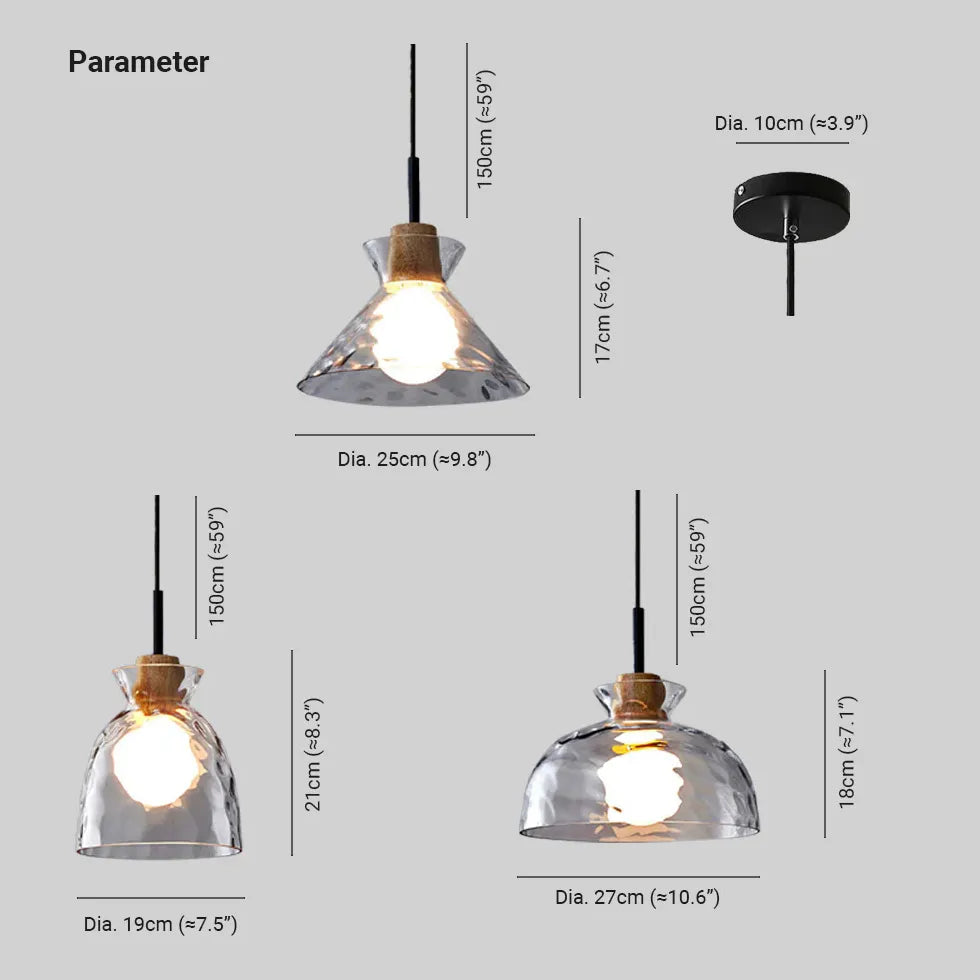 Lustre en verre géométrique minimaliste