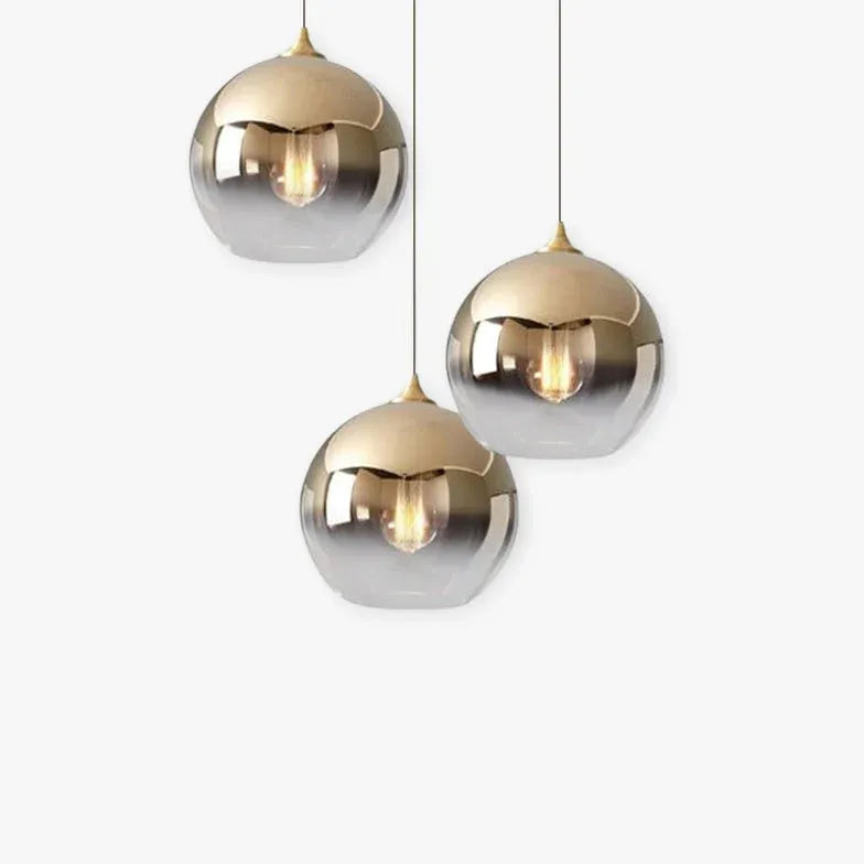 Single Head Metal Sphere Modern Pendant Light