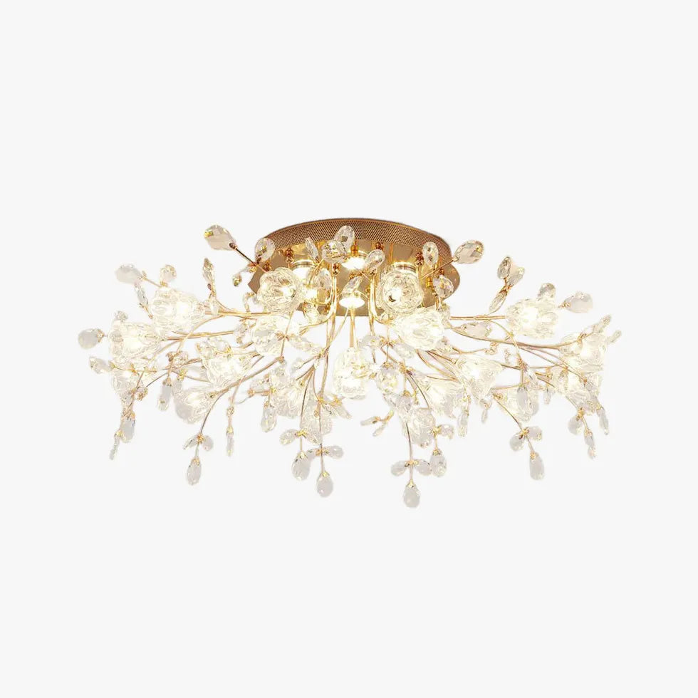 Crystal Flower Modern Luxurious Ceiling Light