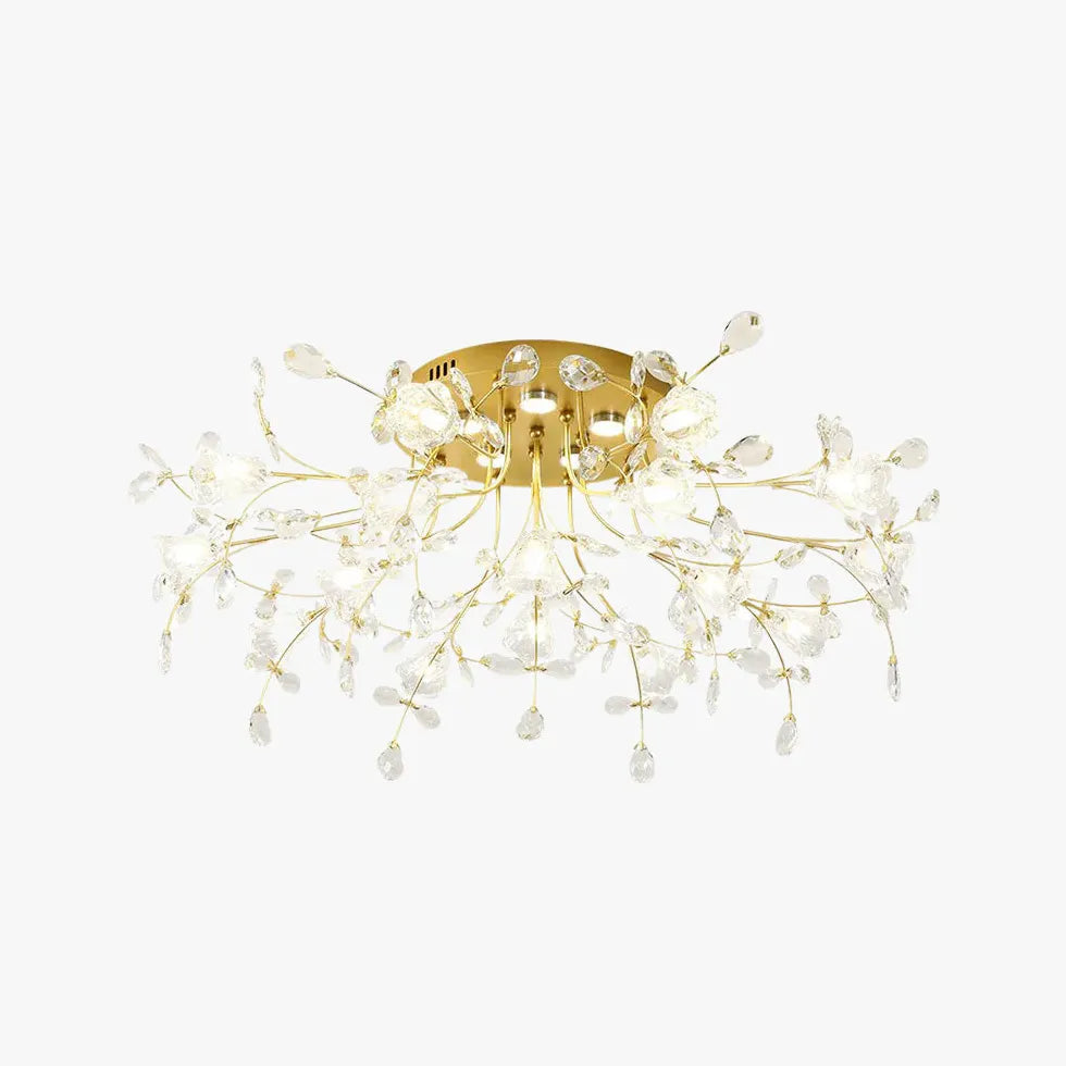 Crystal Flower Modern Luxurious Ceiling Light