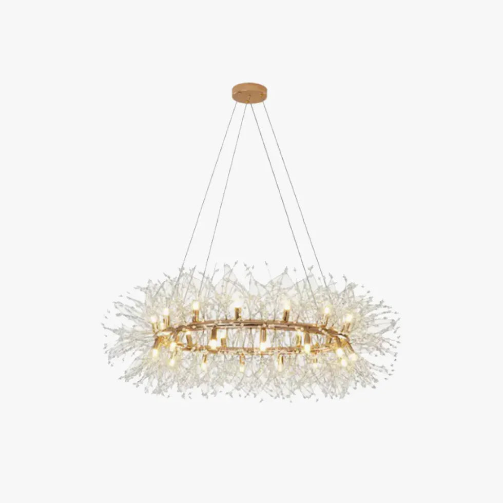 Branches d'étoiles Crystal Gold Chandelier