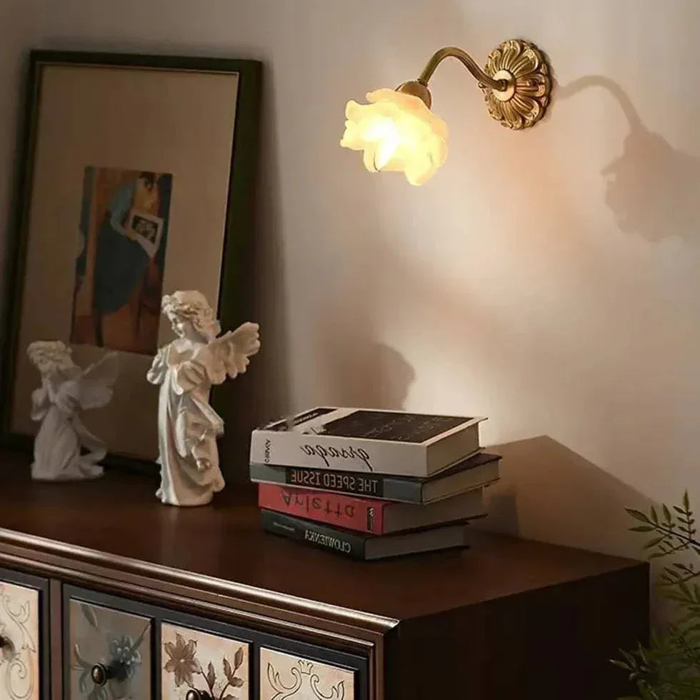 Lampe De Lecture De Chambre À Coucher Vintage En Laiton Massif - Clowas.fr