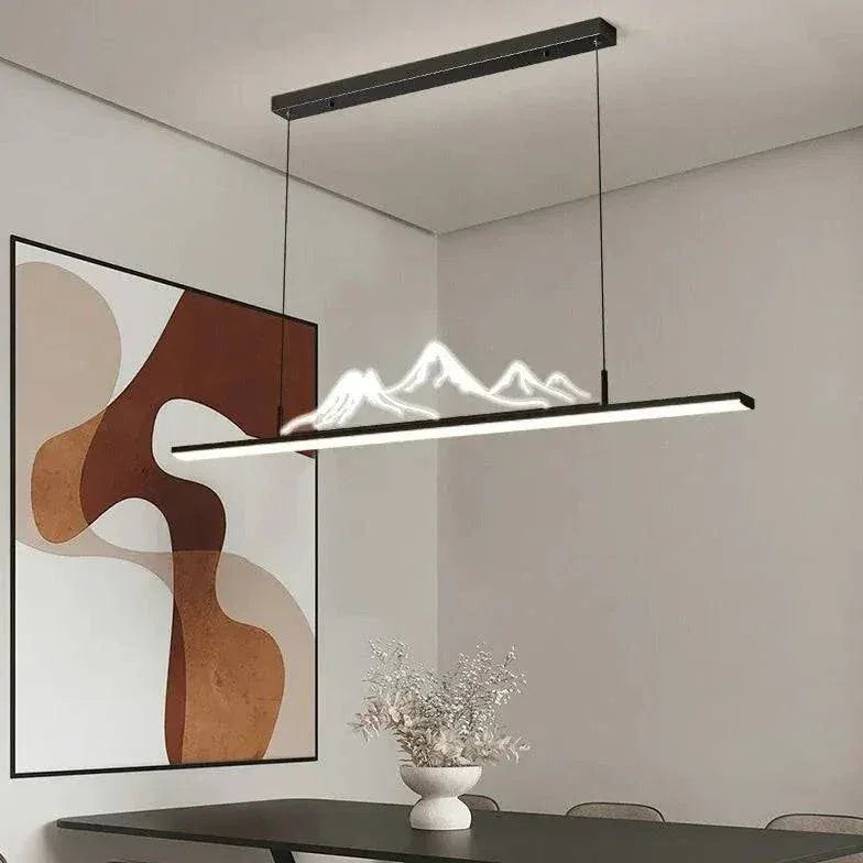 Suspension Linéaire Moderne À Led Profil De Montagne - Clowas.fr