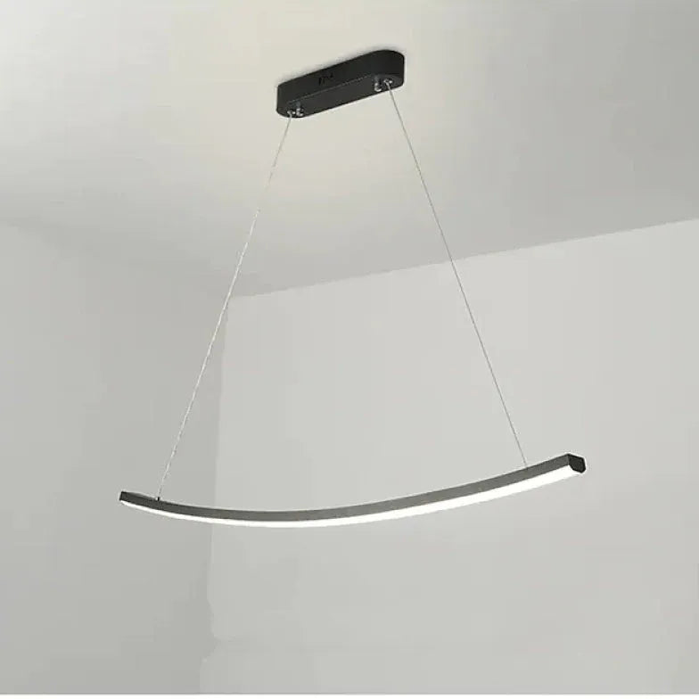 Minimalist Curved Dining Room Pendant Light