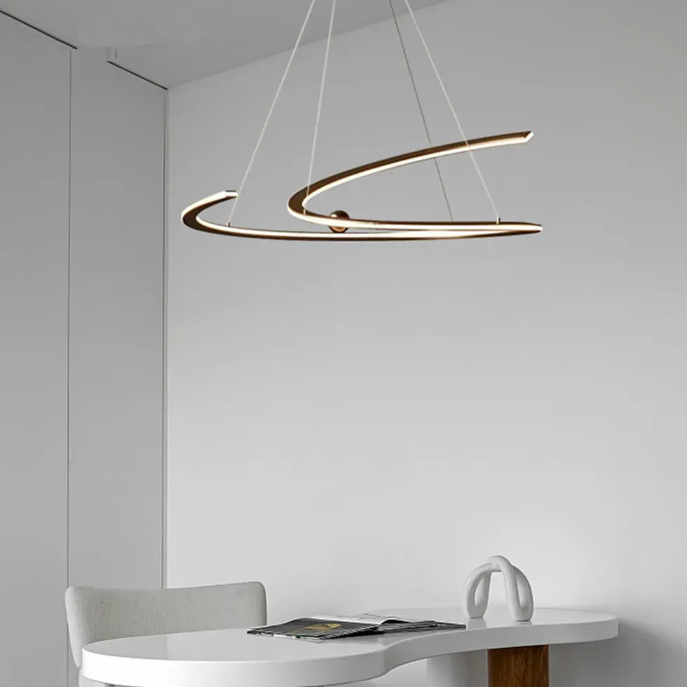 Minimalist Curved Modern Bedroom Pendant Light