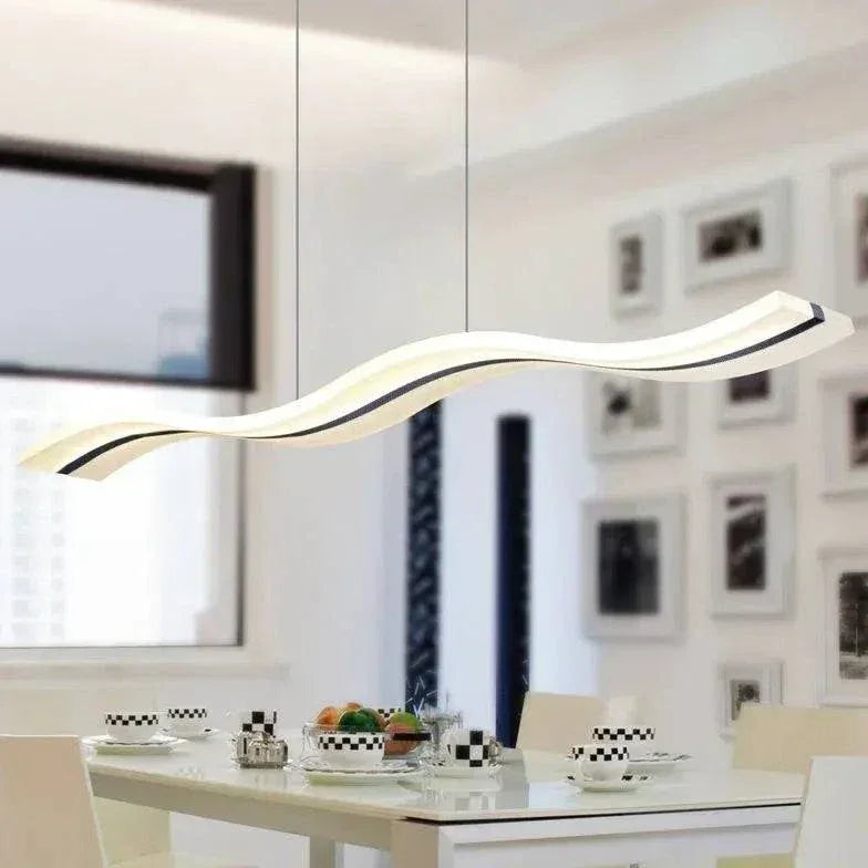 Lustre Ondulé Noir Et Blanc Pour Restaurant Moderne - Clowas.fr