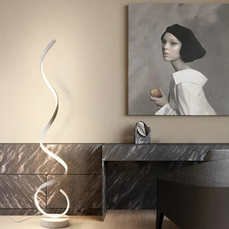 Lampadaire de style art moderne en spirale moderne