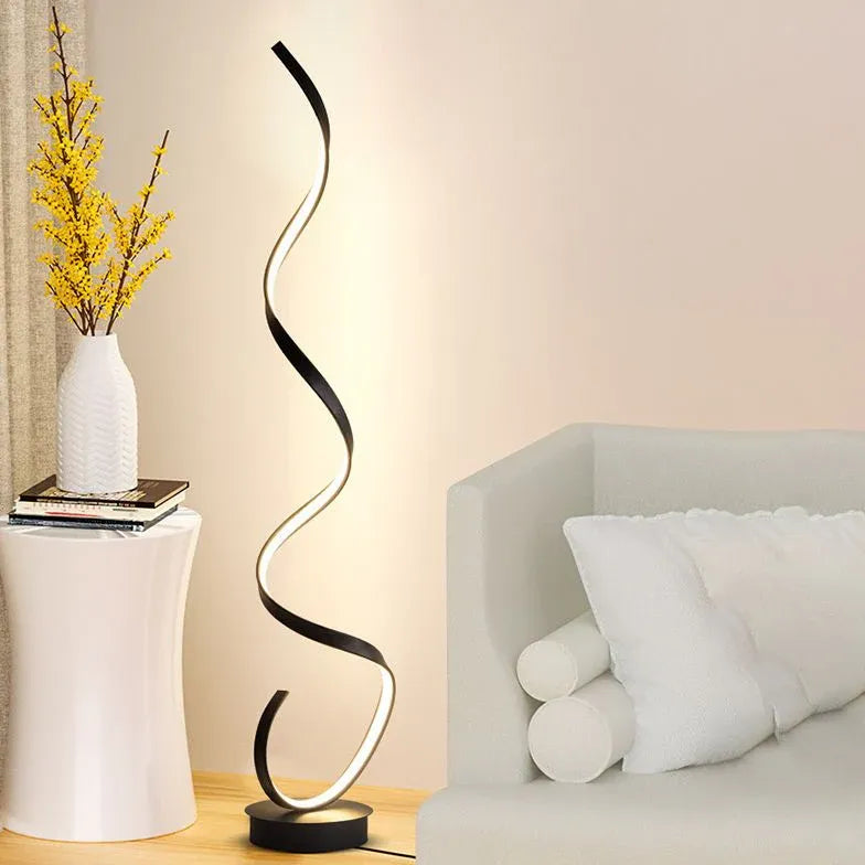 Lampadaire de style art moderne en spirale moderne