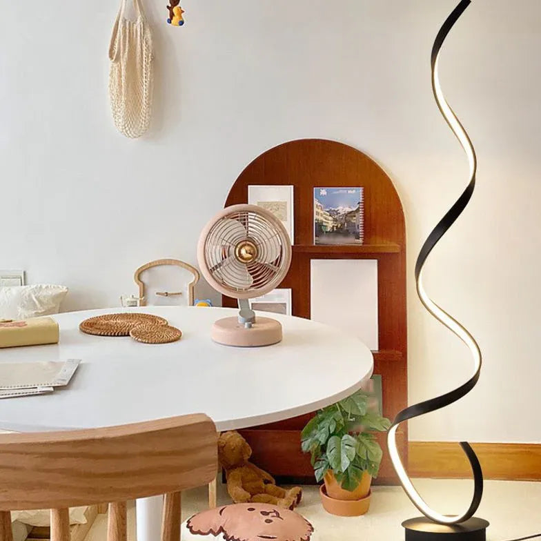 Lampadaire de style art moderne en spirale moderne