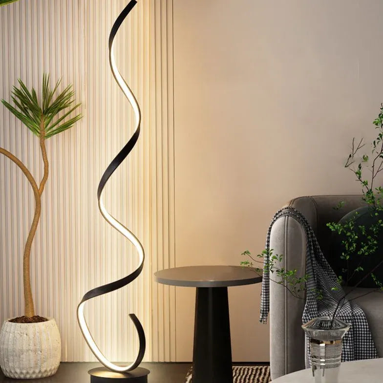 Lampadaire de style art moderne en spirale moderne