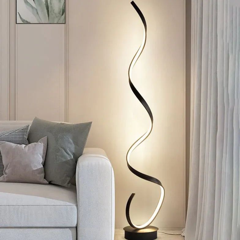 Lampadaire de style art moderne en spirale moderne