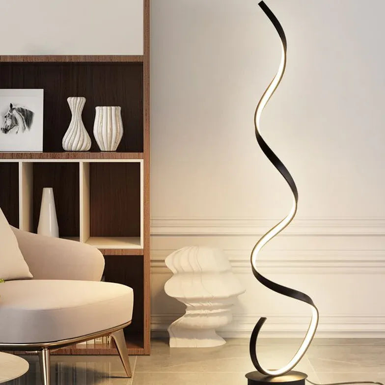 Lampadaire de style art moderne en spirale moderne