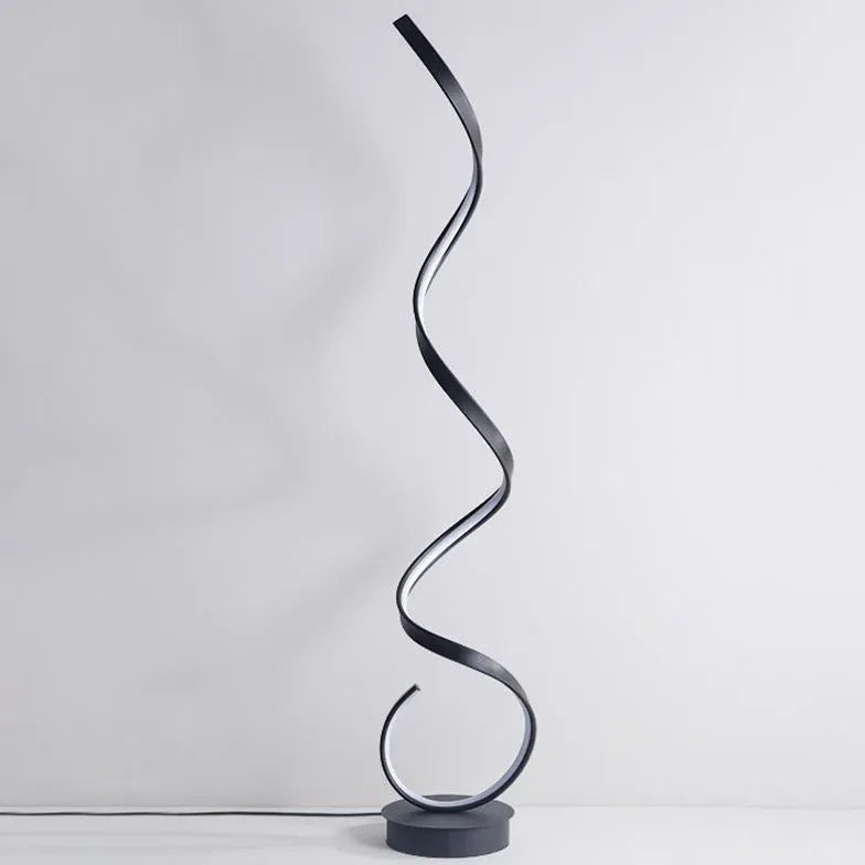 Lampadaire de style art moderne en spirale moderne