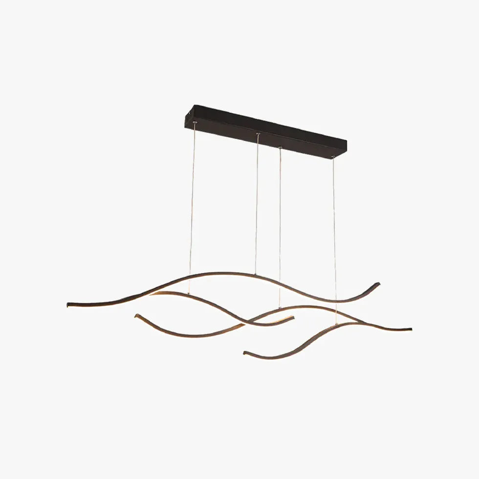 Curved Black Minimalist Dining Room Pendant Light