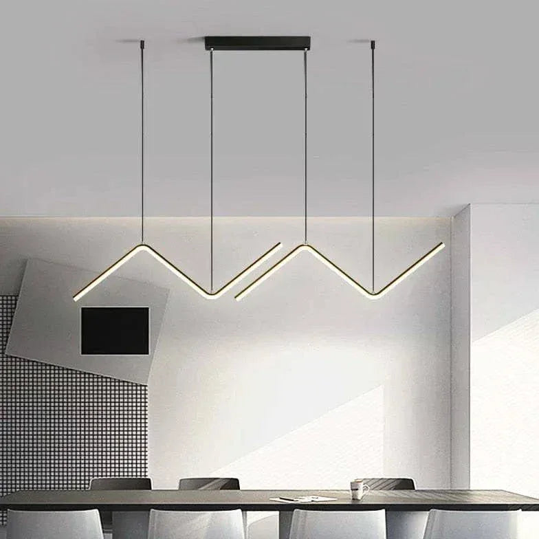 Lustre Au Design Créatif À Vagues Géométriques Nordiques - Clowas.fr